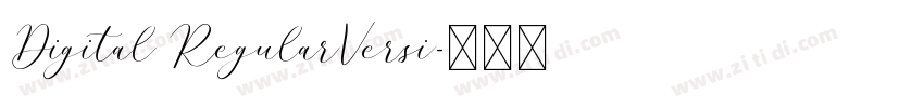 Digital RegularVersi字体转换